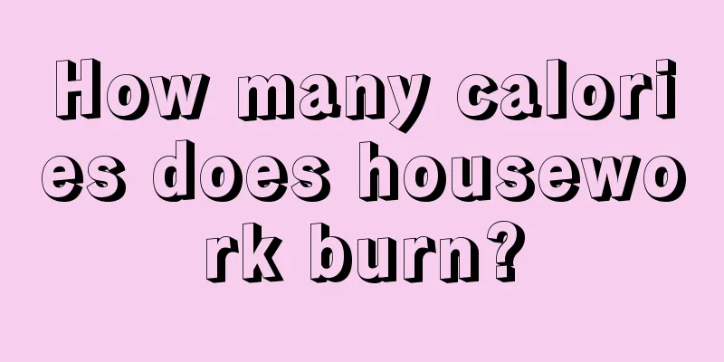 How many calories does housework burn?