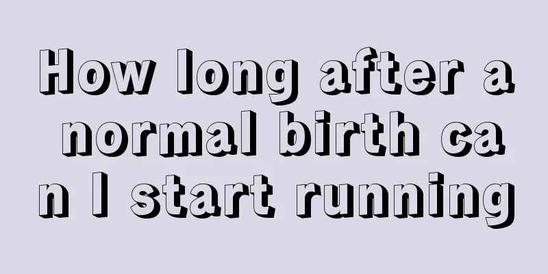 How long after a normal birth can I start running