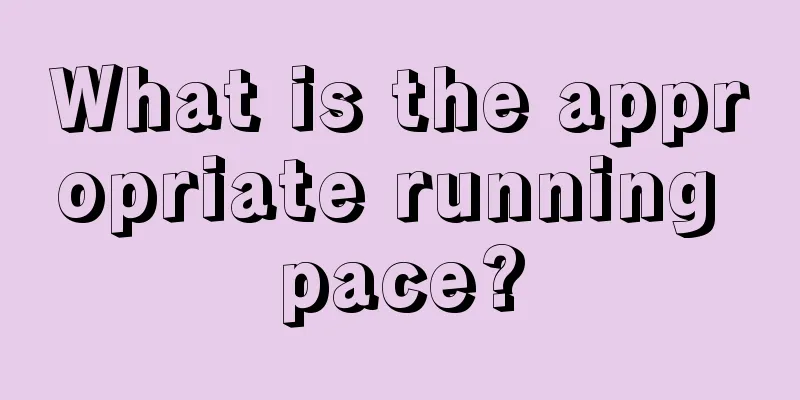 What is the appropriate running pace?