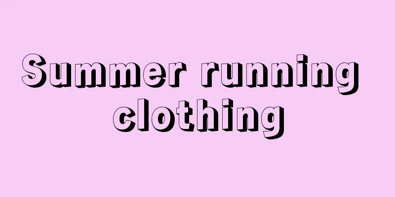 Summer running clothing