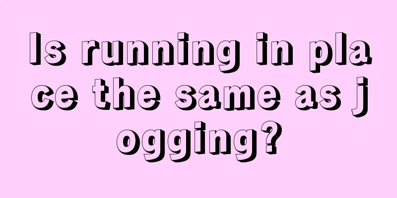 Is running in place the same as jogging?