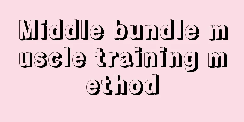 Middle bundle muscle training method