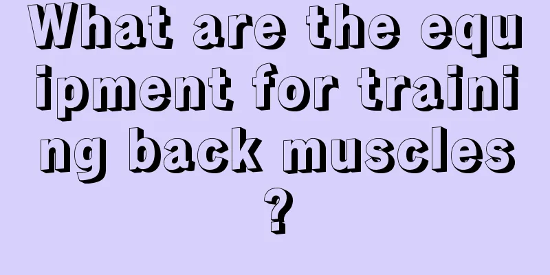 What are the equipment for training back muscles?