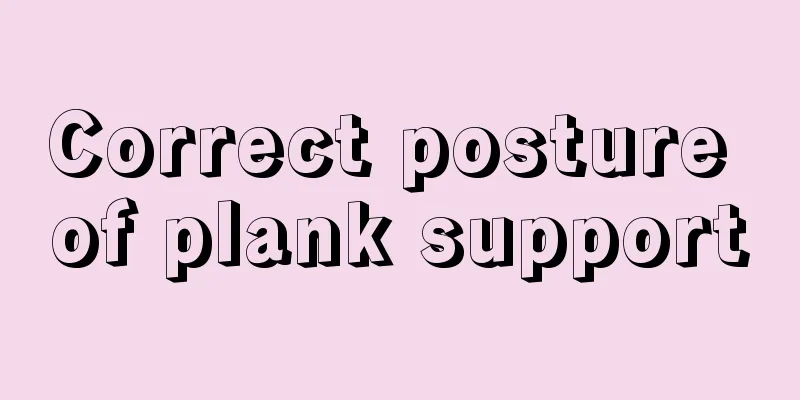 Correct posture of plank support