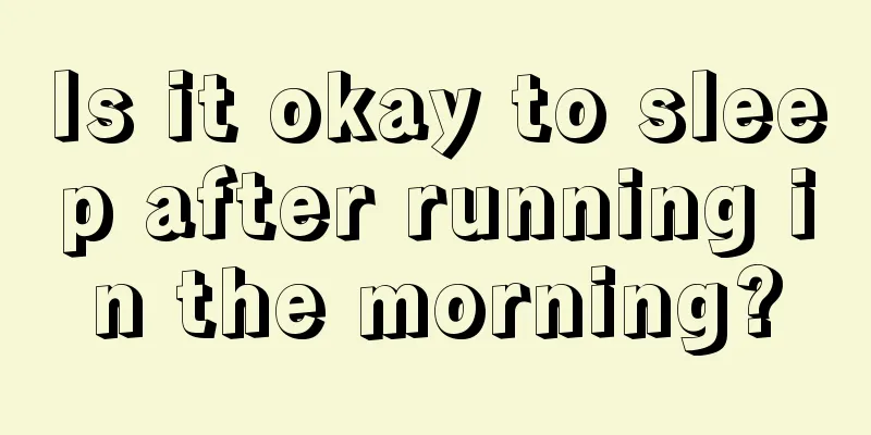 Is it okay to sleep after running in the morning?