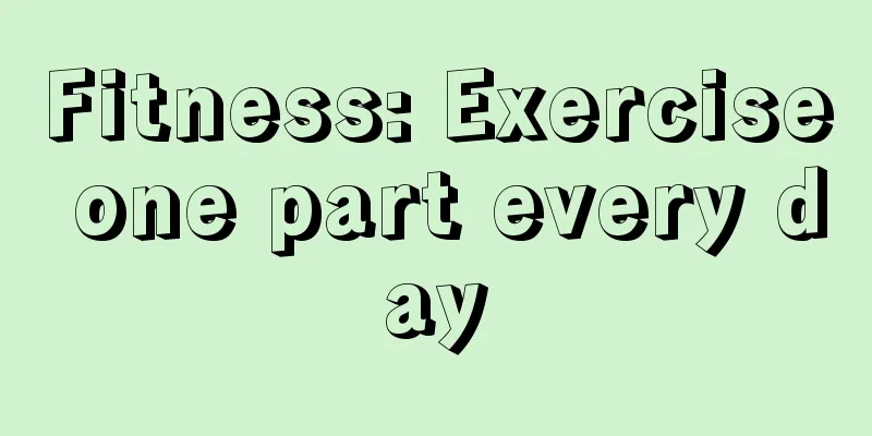 Fitness: Exercise one part every day