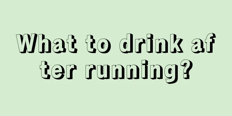 What to drink after running?