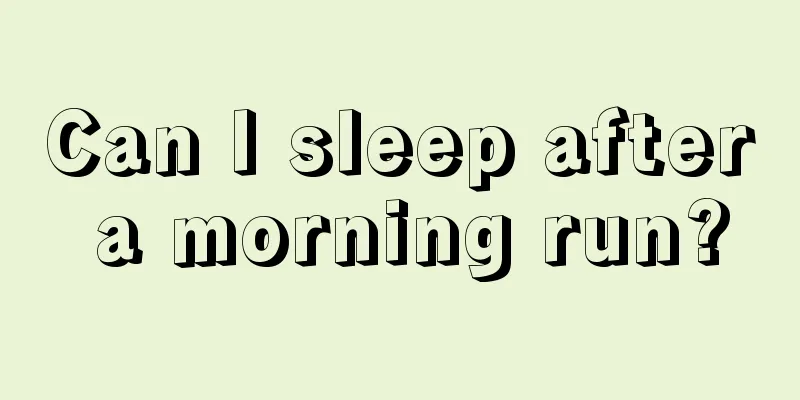 Can I sleep after a morning run?