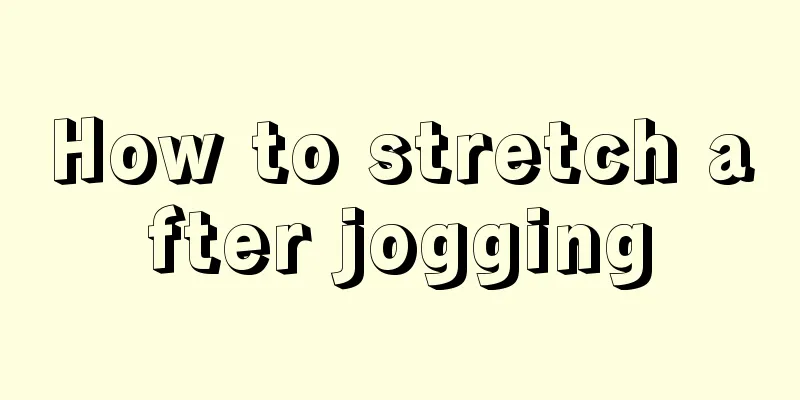 How to stretch after jogging