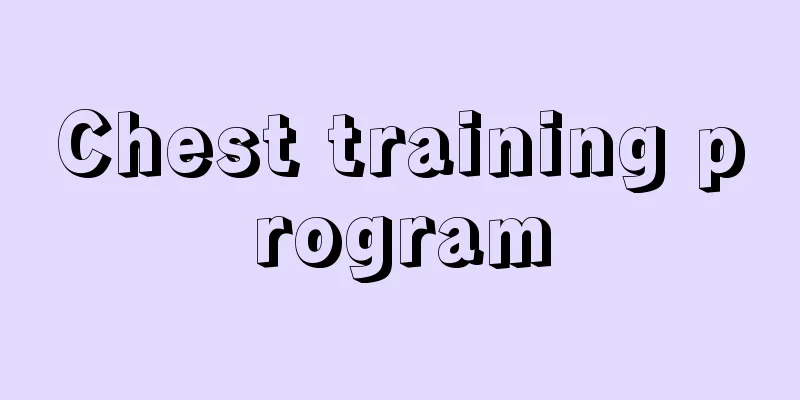 Chest training program