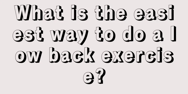 What is the easiest way to do a low back exercise?