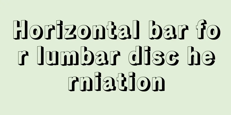 Horizontal bar for lumbar disc herniation