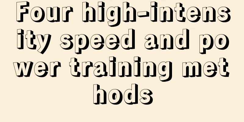 Four high-intensity speed and power training methods