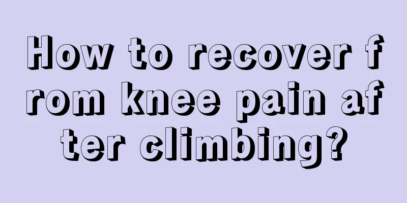 How to recover from knee pain after climbing?