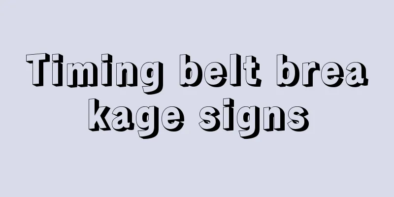 Timing belt breakage signs