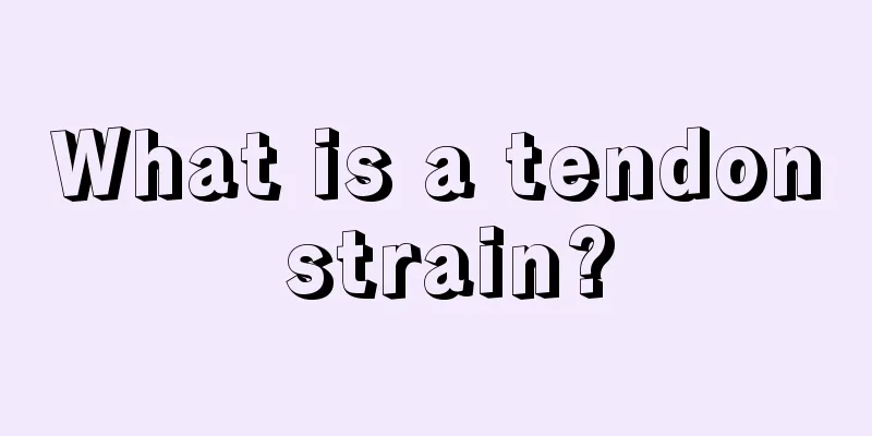 What is a tendon strain?