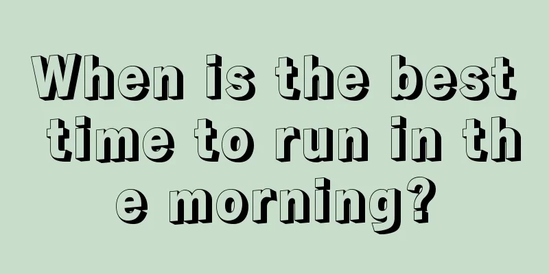 When is the best time to run in the morning?