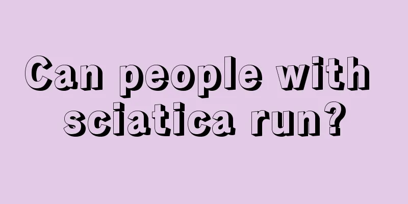 Can people with sciatica run?