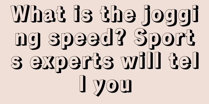 What is the jogging speed? Sports experts will tell you