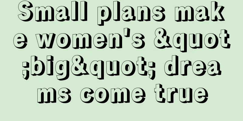 Small plans make women's "big" dreams come true