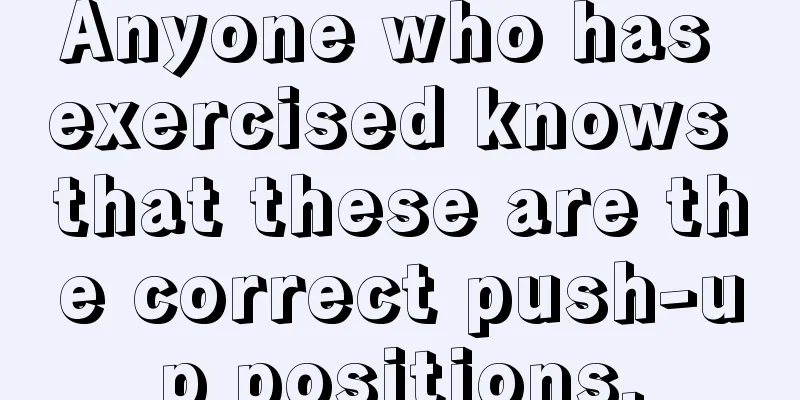 Anyone who has exercised knows that these are the correct push-up positions.