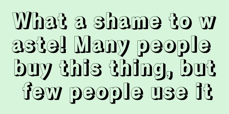 What a shame to waste! Many people buy this thing, but few people use it