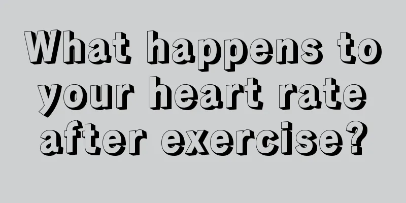 What happens to your heart rate after exercise?