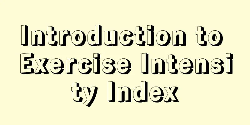 Introduction to Exercise Intensity Index