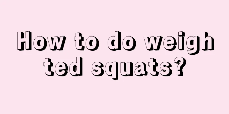 How to do weighted squats?