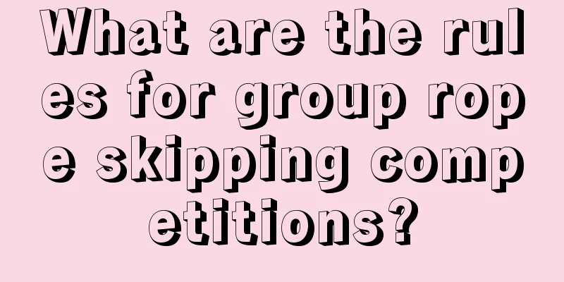 What are the rules for group rope skipping competitions?