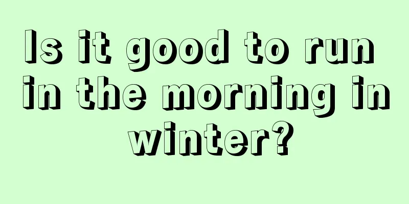 Is it good to run in the morning in winter?