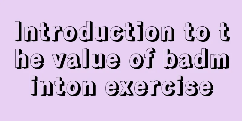 Introduction to the value of badminton exercise