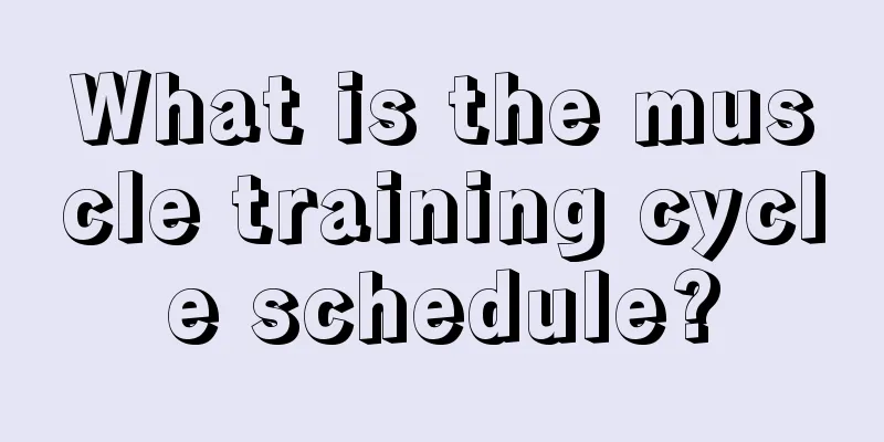 What is the muscle training cycle schedule?