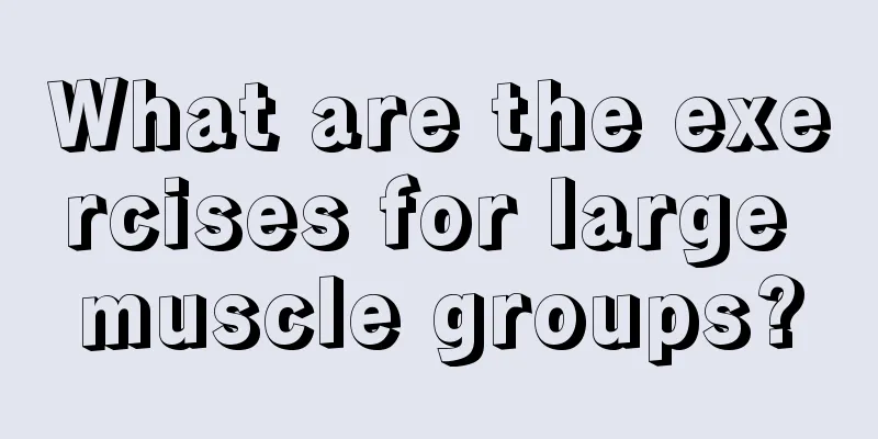 What are the exercises for large muscle groups?