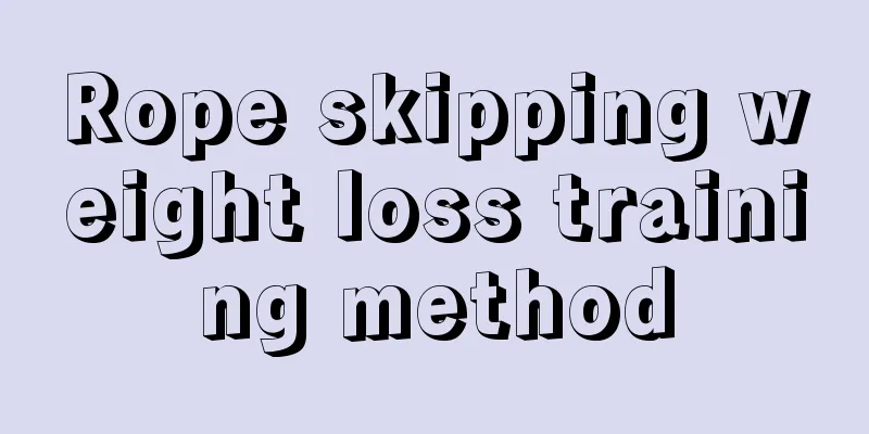 Rope skipping weight loss training method