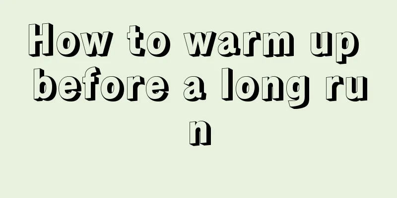 How to warm up before a long run