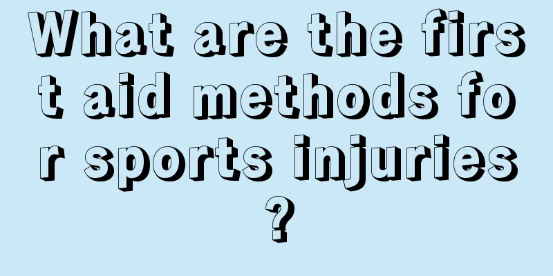 What are the first aid methods for sports injuries?