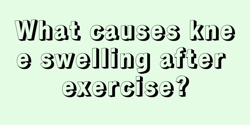 What causes knee swelling after exercise?