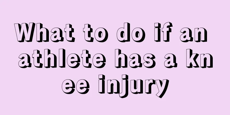 What to do if an athlete has a knee injury