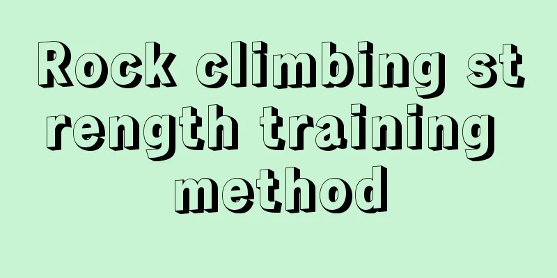 Rock climbing strength training method