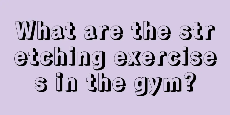 What are the stretching exercises in the gym?