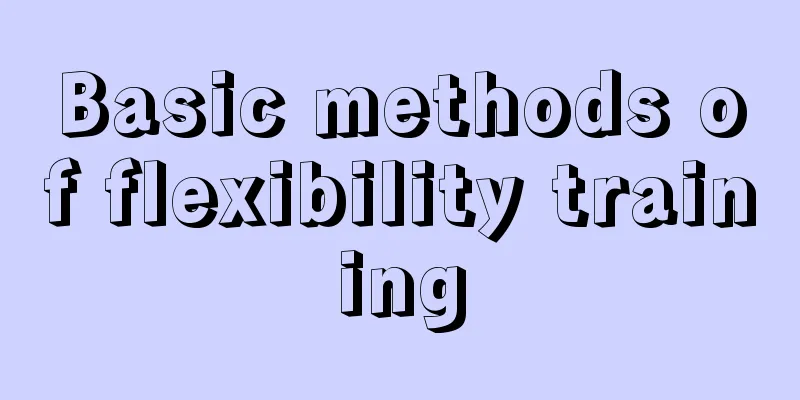 Basic methods of flexibility training