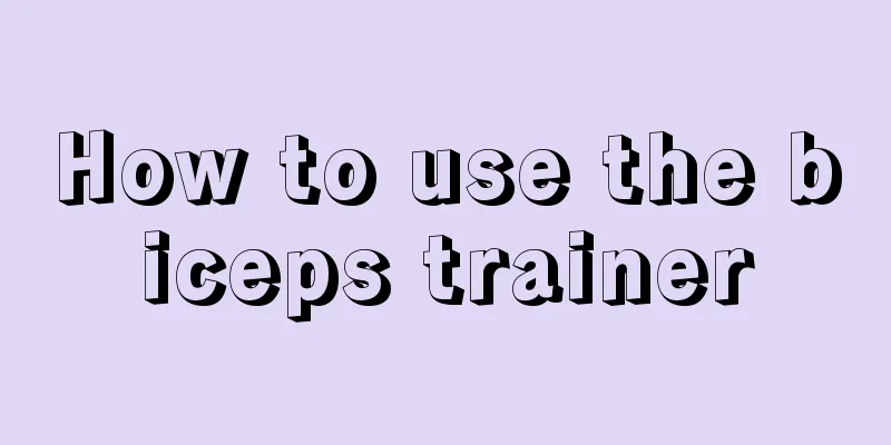 How to use the biceps trainer