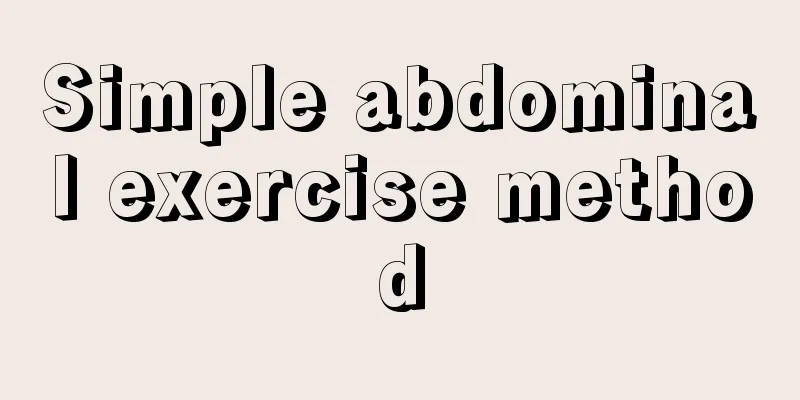 Simple abdominal exercise method