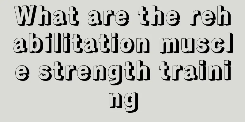 What are the rehabilitation muscle strength training