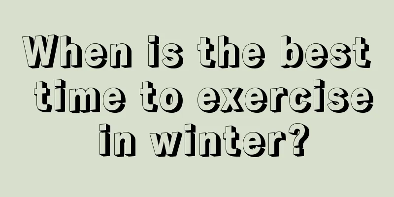 When is the best time to exercise in winter?