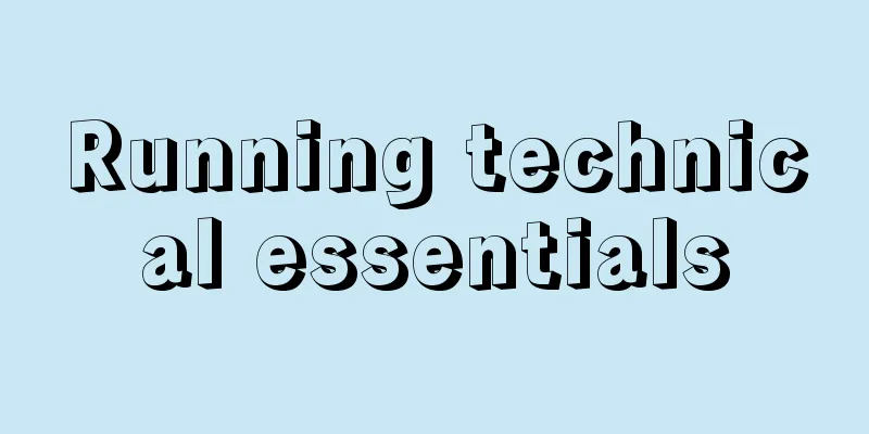 Running technical essentials