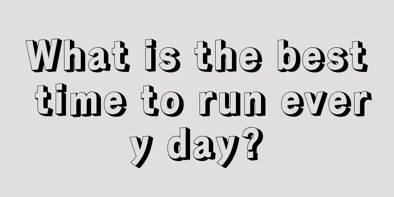 What is the best time to run every day?