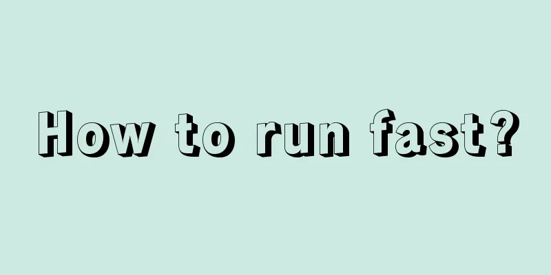 How to run fast?