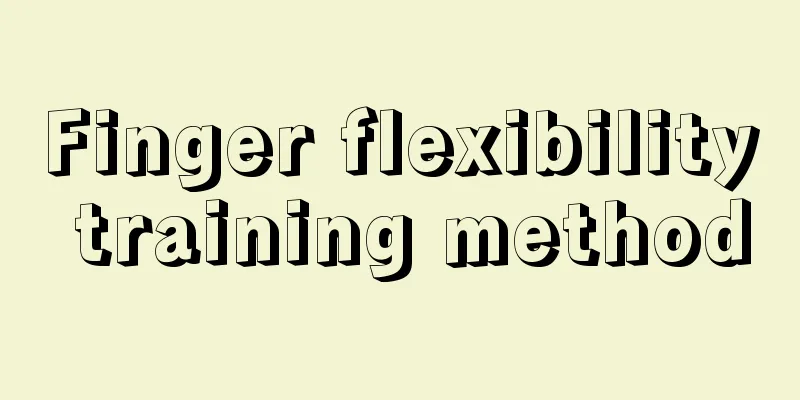 Finger flexibility training method